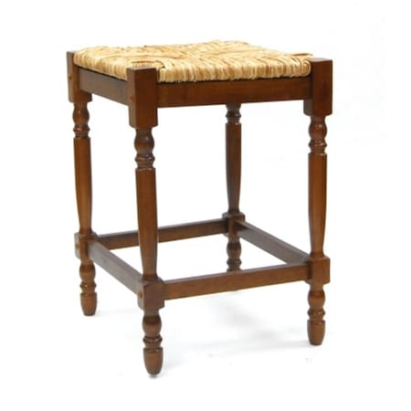 Convenience Concepts Carolina  RTA Covington Rush Seat Stool- 24 Inch High Finish HI2548842
